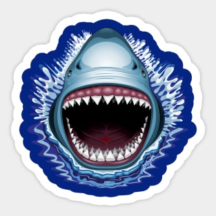 Shark Jaws Attack Sticker